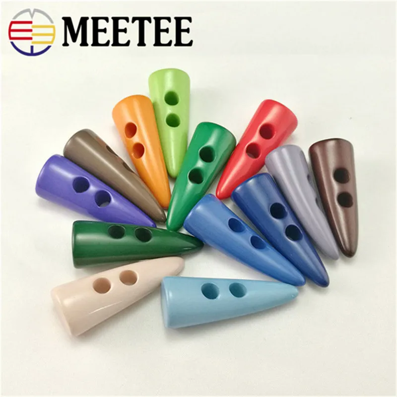50 шт. Meetee 35/40/50 мм смолы пальто Верхняя одежда на пуговицах рычага рожка с пряжкой