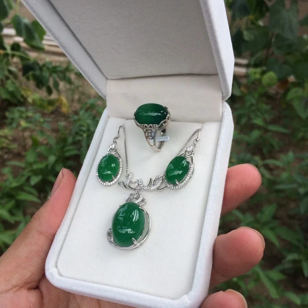 Ожерелье с подвеской в виде капель воды натуральный ледяной цвет три набора