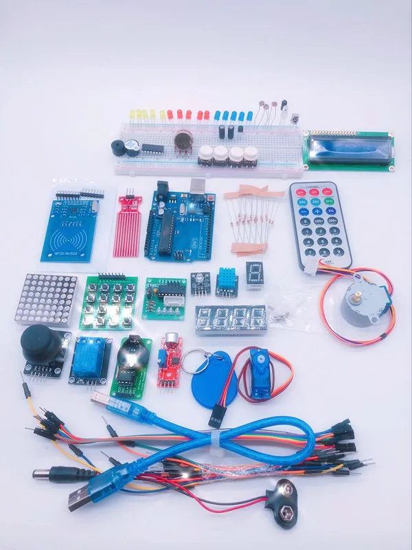 DIP UNO R3 Обновленная расширенная версия стартовый набор RFID Обучающий набор ЖК 1602 для Arduino UNO R3 - Цвет: DIP UNO R3