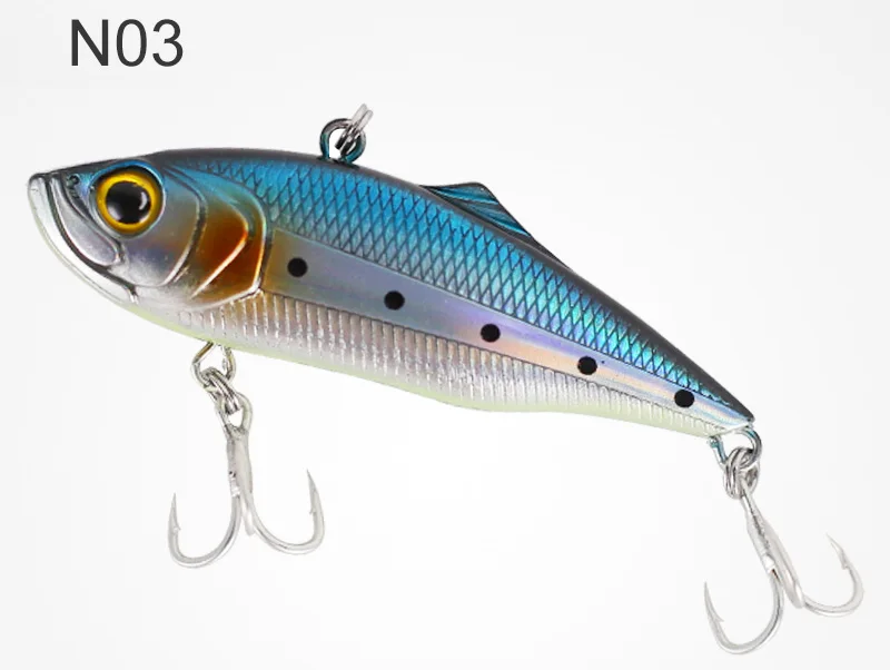 6 Pieces Color 3 Kingdom Fishing Тонущая приманка VIB 75 мм 21,5 г/27,2 г 60 мм 10,9 г/14,3 г твердая приманка рыболовные снасти 6 штук в партии модель 5504 - Цвет: 6 Pieces Color 3