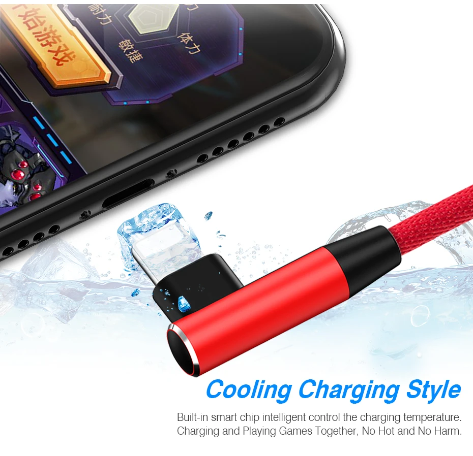 NOHON L изгиб USB кабель 90 градусов зарядное устройство кабель для Apple iPhone X 8 7 6 6S Plus iOS 8 9 10 11 Быстрая зарядка Реверсивный провод