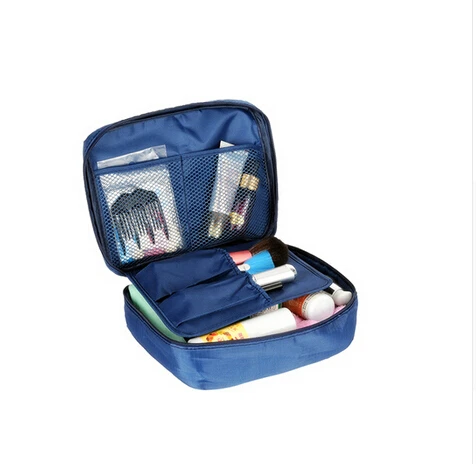 dark blue Косметичка для макияжа женская косметичка несессер Beautycase Дорожный чемодан-органайзер косметичка сумочка косметичка - Цвет: dark blue