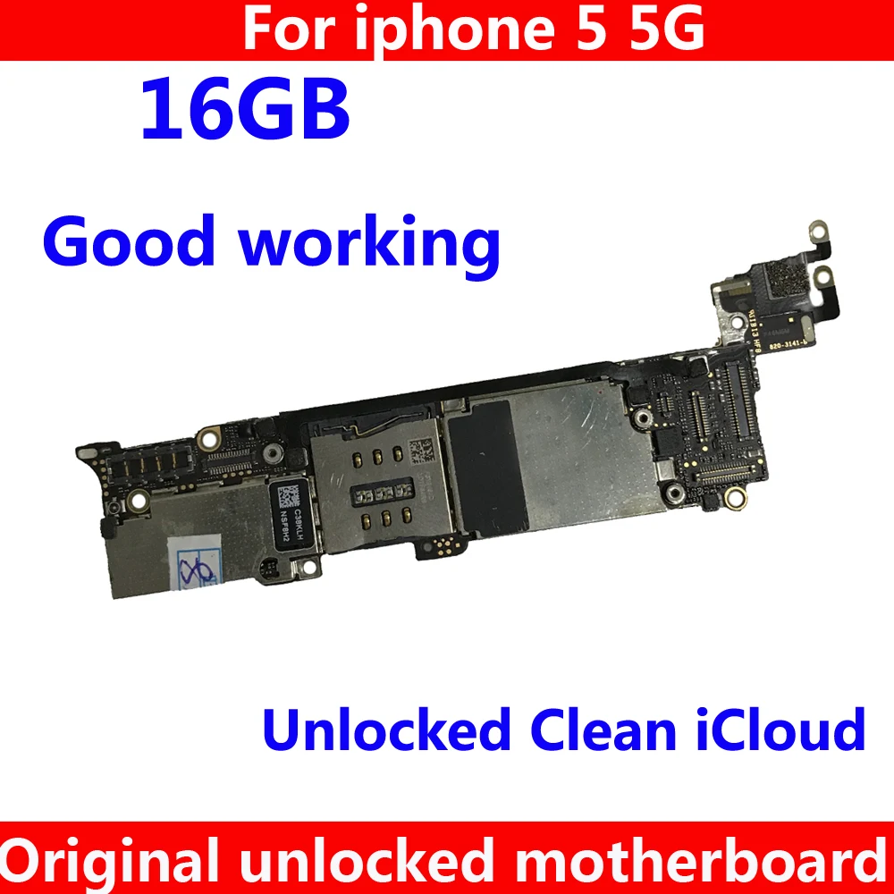 16 ГБ Одежда высшего качества Оригинал материнская плата для iphone 5 5G открыл iCloud IOS