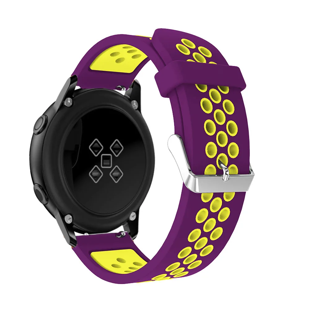 Силиконовый резиновый ремешок для часов Samsung Galaxy Watch active smart сменный Браслет 20 мм