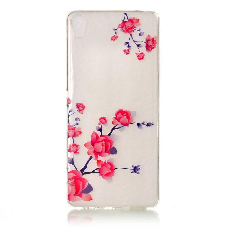 For Sony Xperia XA Dual F3112 Transparent Case Cute Animal Flower Silicone TPU Gel Back Cover for F3111 F3113 F3116 |