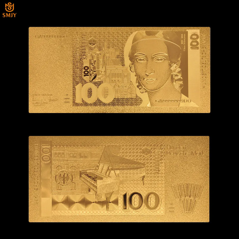 10 шт./лот украшения дома подарок банкнота 100 знак Золотая валюта деньги