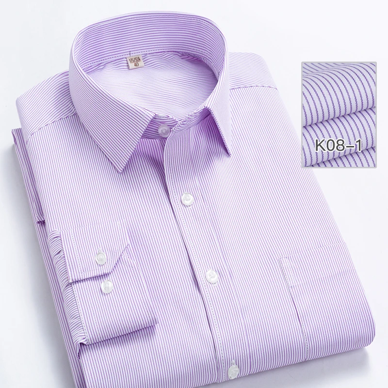 Мужские рубашки с длинным рукавом из 100% хлопка в полоску плюс 5XL мужские