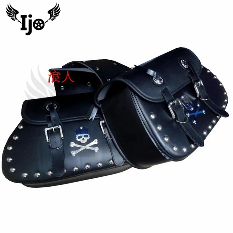 Сумка для мотоциклов высокого качества из кожи для Kawasaki Honda Suzuki Yamaha с боковым хвостовым отделением.