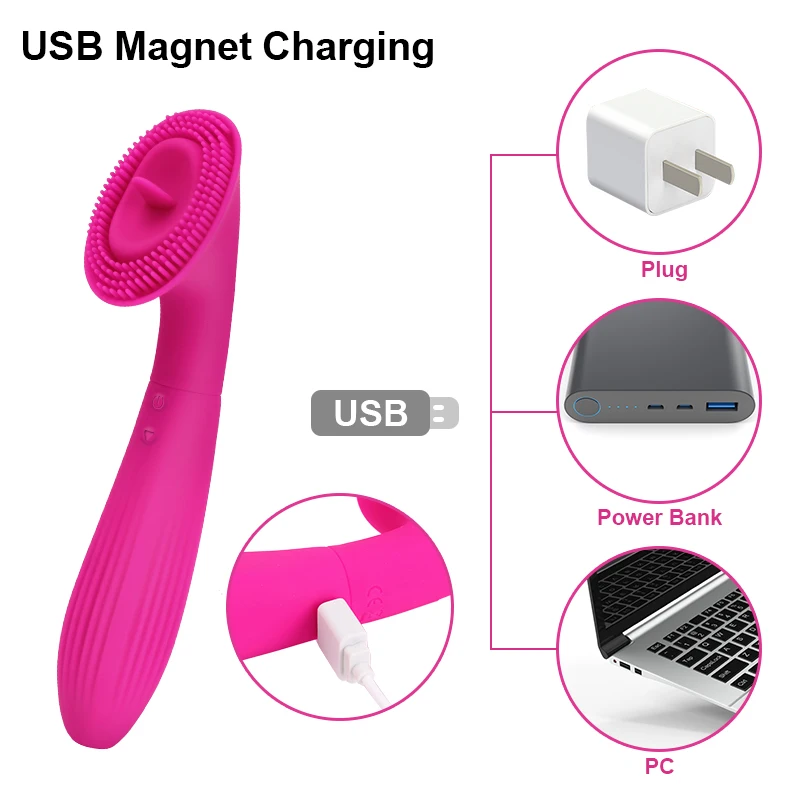 GUIMI Oral Vibrator Nipple Clitoris Masturbator Pussy Massage Licking Tongue for Women Dildo G-Spot Clit Stimulation |