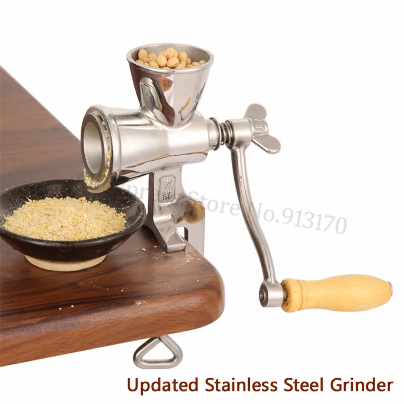 

Updated Stainless Steel Flour Mill Coffee Bean Grinding Miller Manual Corn Grinding Machine for Maize Flour with Hand Crank