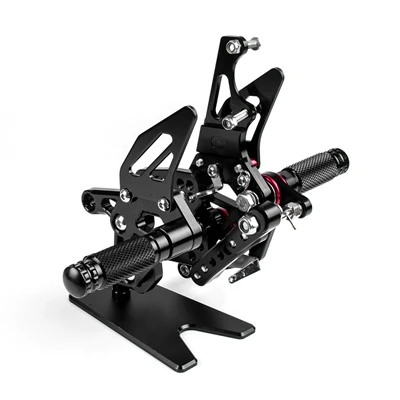 black Для Honda CNC алюминиевый регулируемый задний набор Rearsets подножка CBR1000RR CBR 1000RR 2008 2009 2010 2011 2012 2013 - Цвет: black