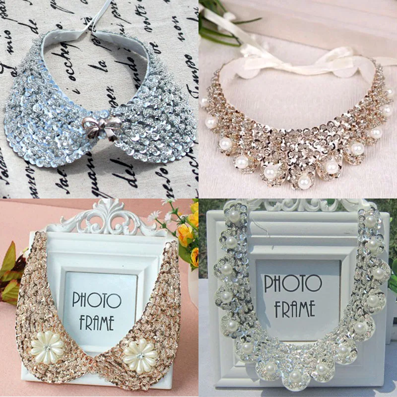 Модные хрустальные ювелирные изделия жемчужные бусы ожерелья стразы съемный