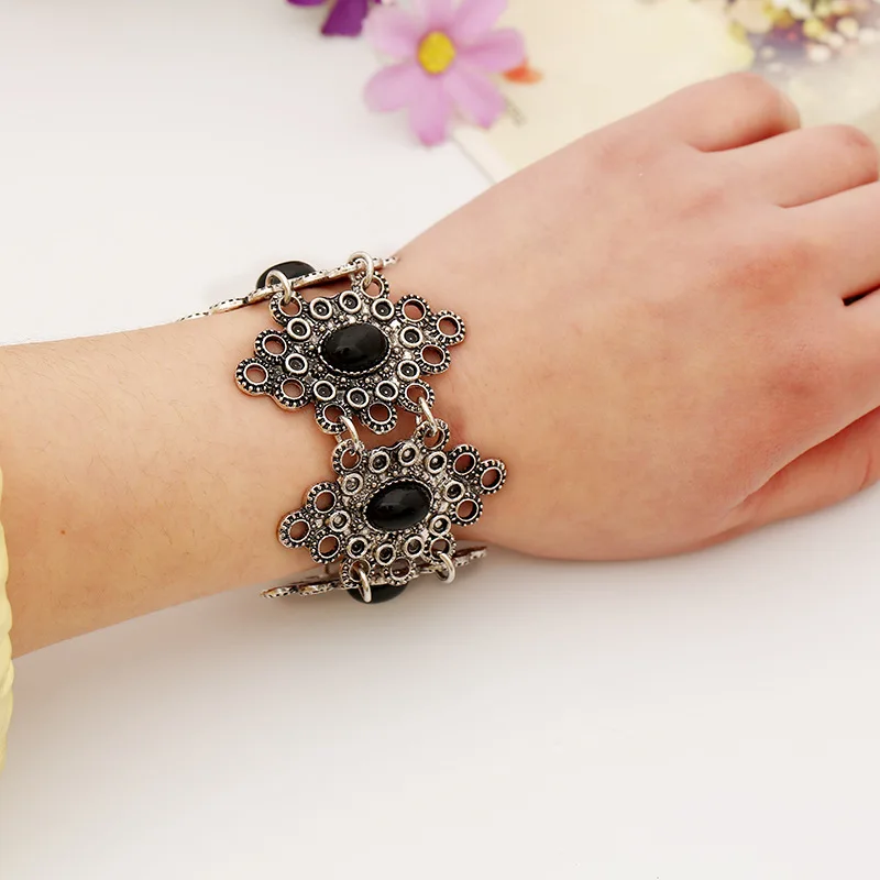 Bohemian Gypsy Affair Necklace Bracelet Set Silver Coin Choker Moon Child Turkish India Jewelry sets free shipping | Украшения и