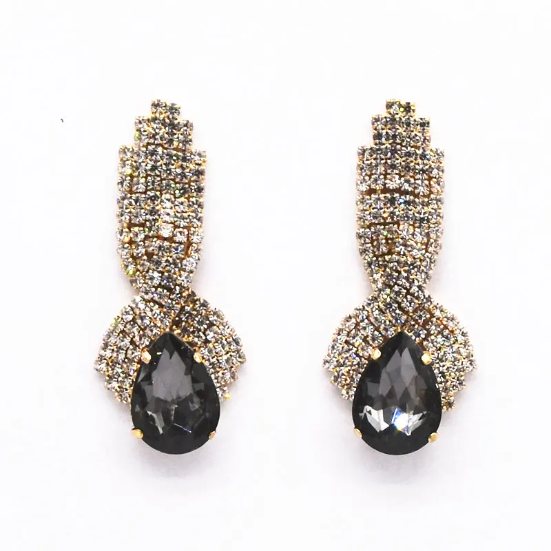 Горячая мода Brincos Oorbellen Bijoux сверкающие капли воды Большой Кристалл Висячие длинные массивные висячие серьги женские ювелирные изделия