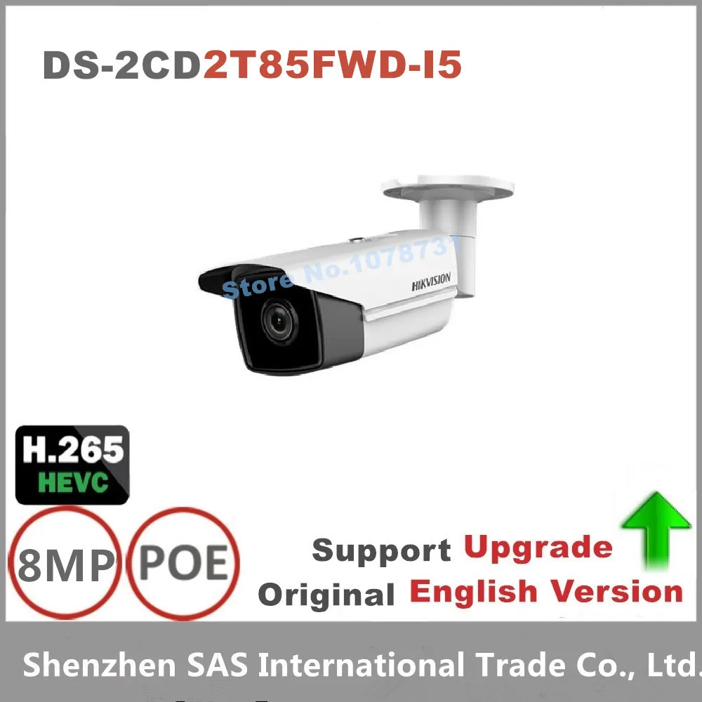 Hikvision оригинальный английский Камеры Скрытого видеонаблюдения ds-2cd2t85fwd-i5 8MP пуля ip