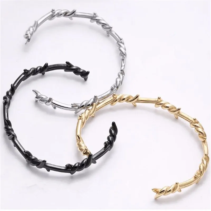 Анил Arjandas твист шипы провода для мужчин открытый браслет-манжета Pulsera титан
