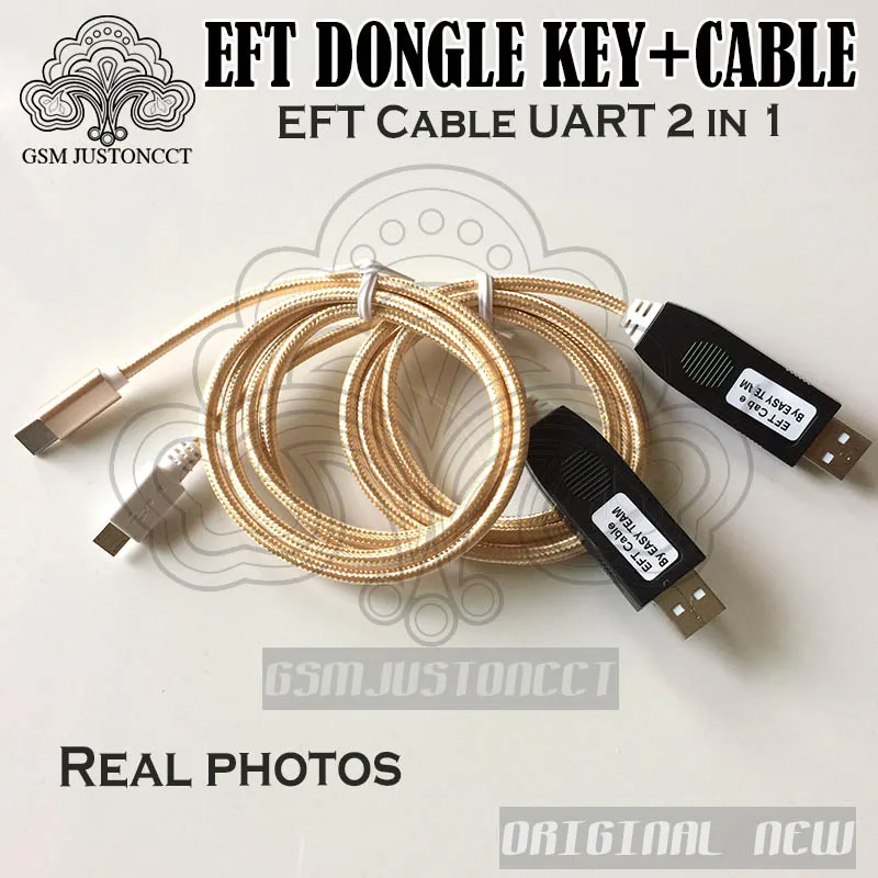 2018 Новинка 100% оригинальная прошивка TEMA / EFT DONGLE + кабель UART 2 в 1 Бесплатная