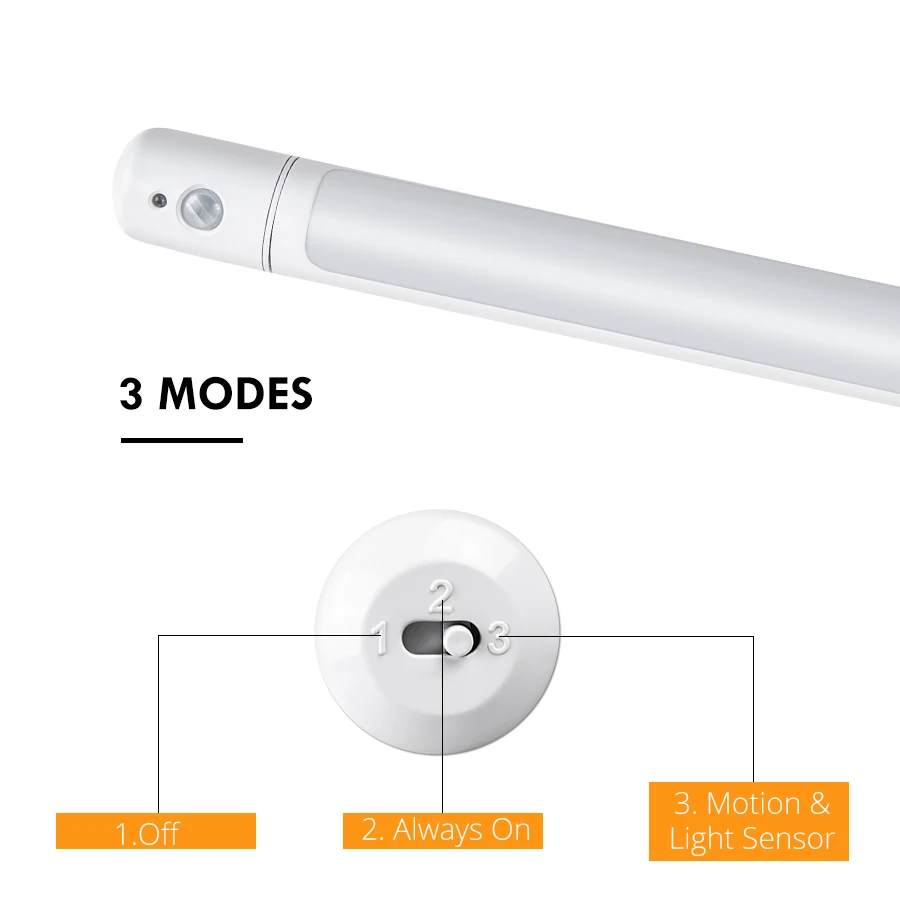 Foxanon LED Cabinet Light 2 Вт движения PIR Сенсор шкаф свет DC 5V освещение для гардероба Кухня