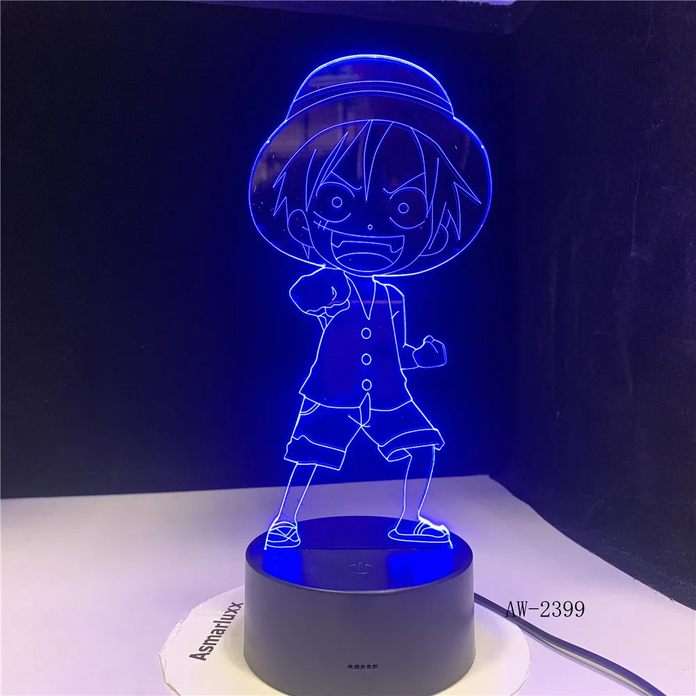 Одна штука 7 цветов меняющий стол флуффи USB Светодиодный настольный светильник 3D
