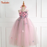 pink princess dresses children girls evening party dress 2021 summer kids dress for girls costume flower girls wedding dress new