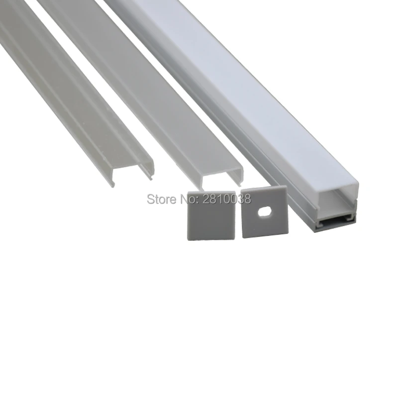 Алюминиевый профиль AL6063 для светодиодных лент 10x1 м в комплекте|aluminium profile for led|profile