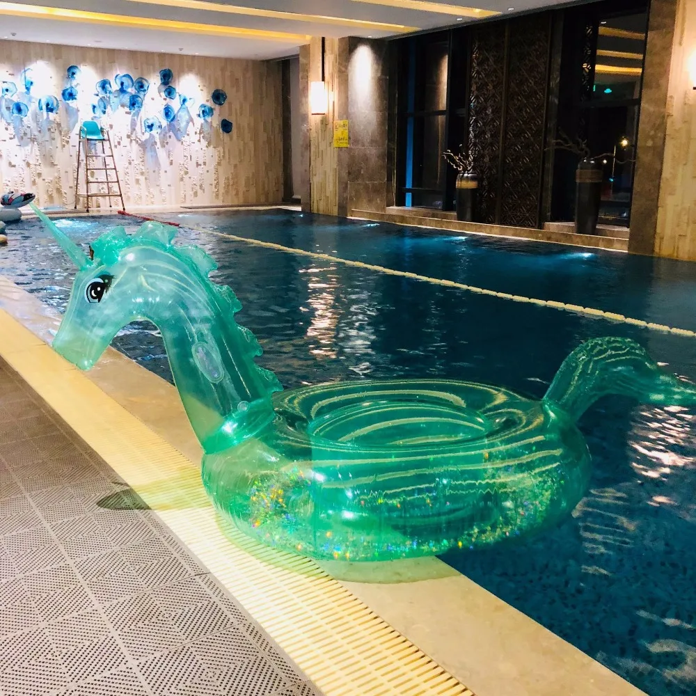 

240 см гигантский Блестящий единорог с блестками Pegasus надувной поплавок для бассейна надувной поплавок для плавания надувной матрас водные и...