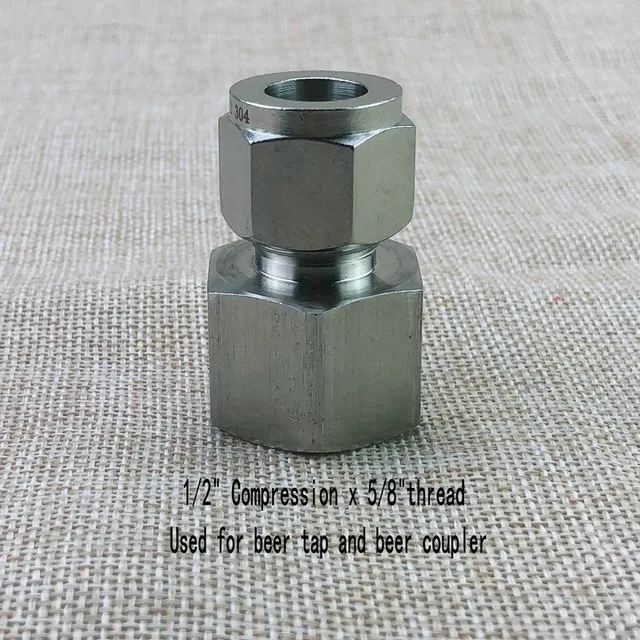 2 шт./лот homebrew пивной хвостовик крана фитинг 1/2 &quotкомпрессия x 5/8&quot Женский NPT
