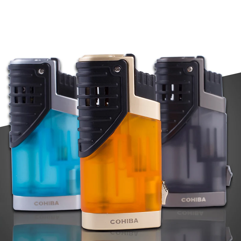 COHIBA зажигалки абсолютно новые черные для путешествий ветрозащитные газовые