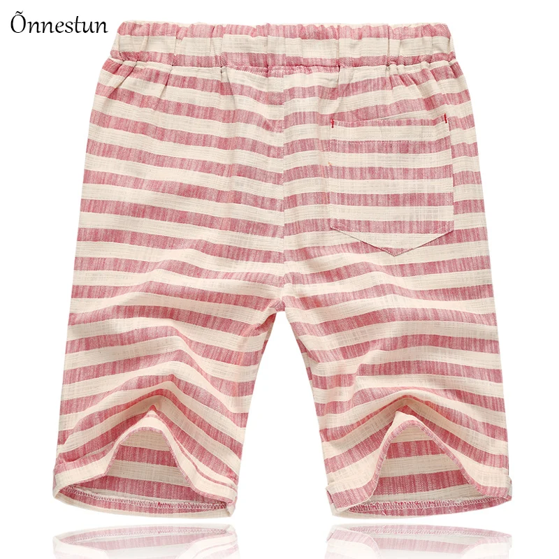 

Onnestun Shorts Men's new Summer style Men Linen Casual Shorts Men Plus size Plaid Striped Linen Casual Beach Shorts Men
