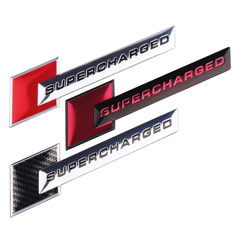 Алюминиевый 3D металлический значок SUPERCHARGED для автомобилей Audi A3 A4 A5 A6 Q3 Q5 Q7 S4 S6 Jeep BMW Ford Volvo Nissan Mazda Kia и т.д.