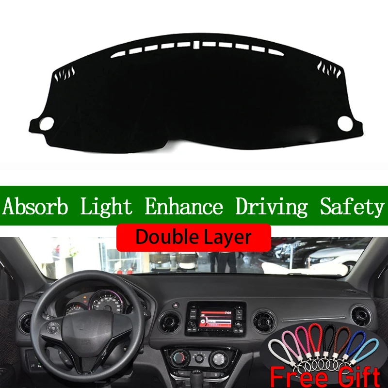 

Double Layer Car Stickers For Honda xrv 2015 2016 2017 Dashboard Cover Car Accessories Interior Anti-UV Car Decals