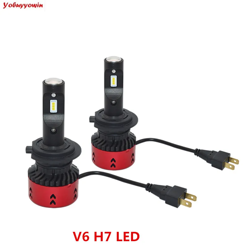 

Светодиодные лампы для фар V6 H7 9012 HIR2 9006 HB4, 55 Вт, 2 шт.