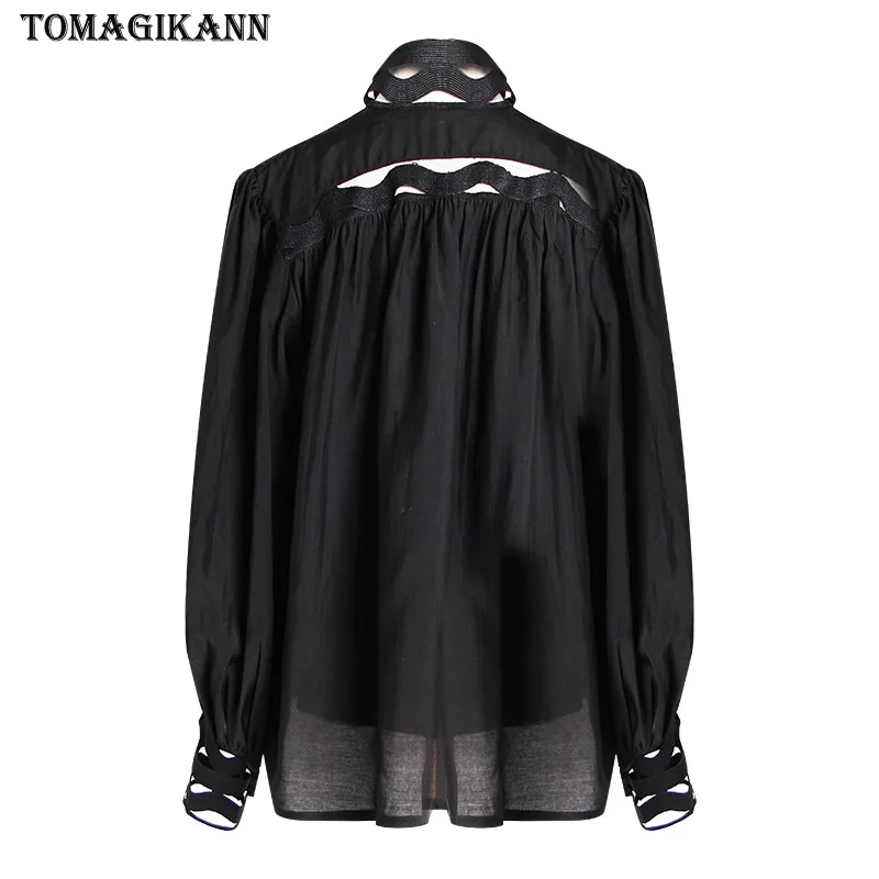 2019 весна волна Блузка с вырезом рубашка женские топы корейские сексуальные Blusas