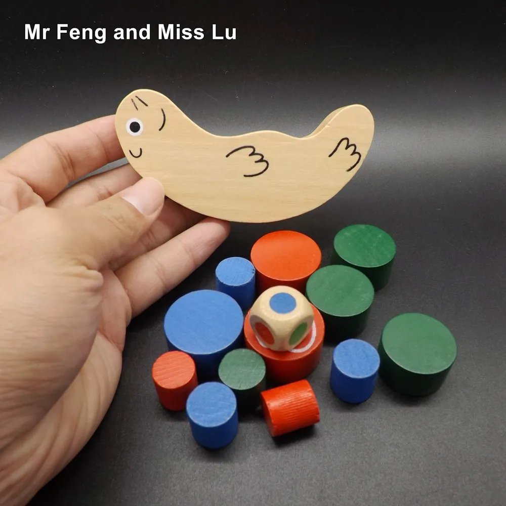 Мини милый баланс в форме улитки блоки кучи деревянные строительные раннего