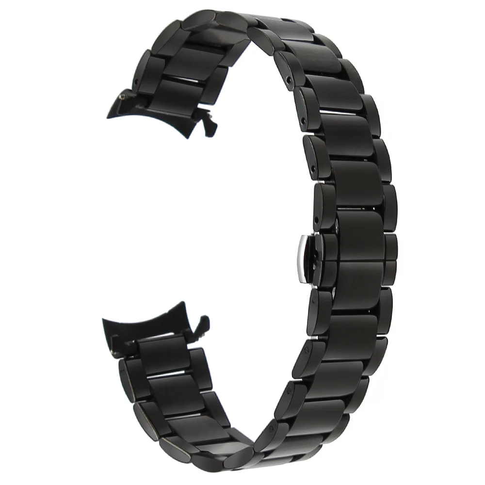 18mm 20mm 22mm Stainless Steel Watchband for Orient Curved End Strap Butterfly Buckle Belt Wrist Bracelet Black Rose Gold Silver | Наручные