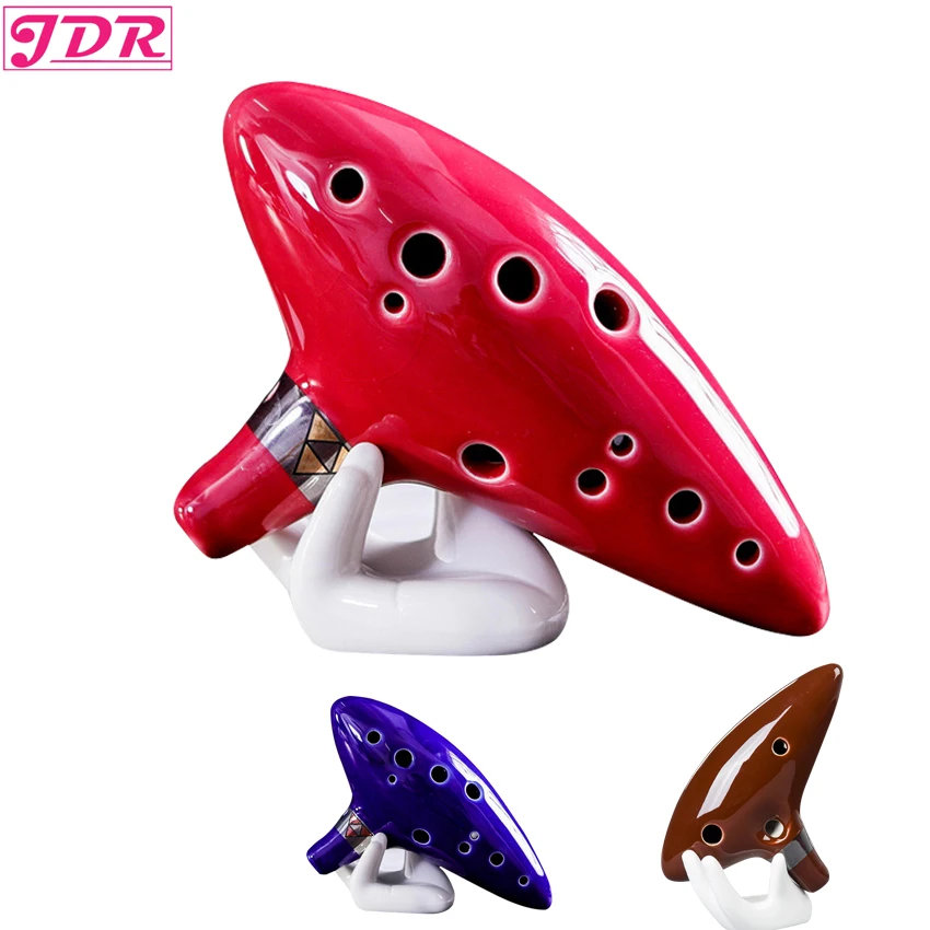 JDR ocarina 12 отверстий детские инструменты Основные инструкции и подвесная веревка