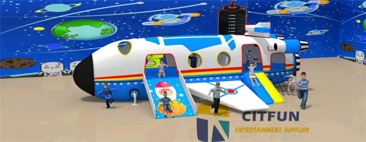 Лучший дизайн искусственный самолет забавная крытая игровая площадка Детская