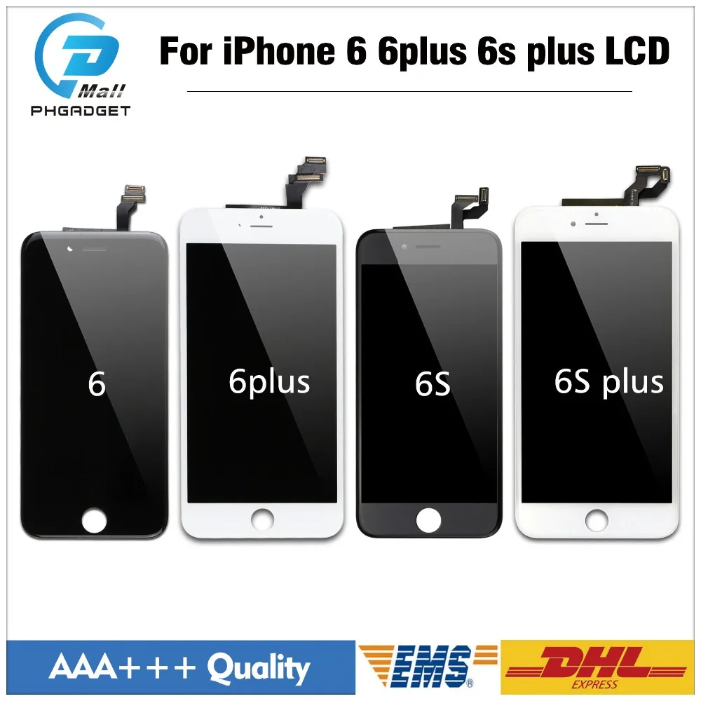 10 pcs/lot AAA Quality Touch Screen and Display LCD For iPhone 6G 6 plus 6S 6sp Digitize Assembly free shipping DHL | Мобильные