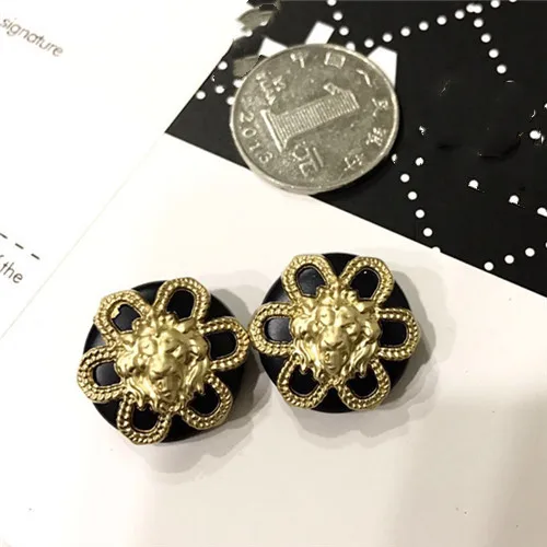 golden lion head button for cloth skirt shirt DIY accessory 10 pieces a lot | Дом и сад