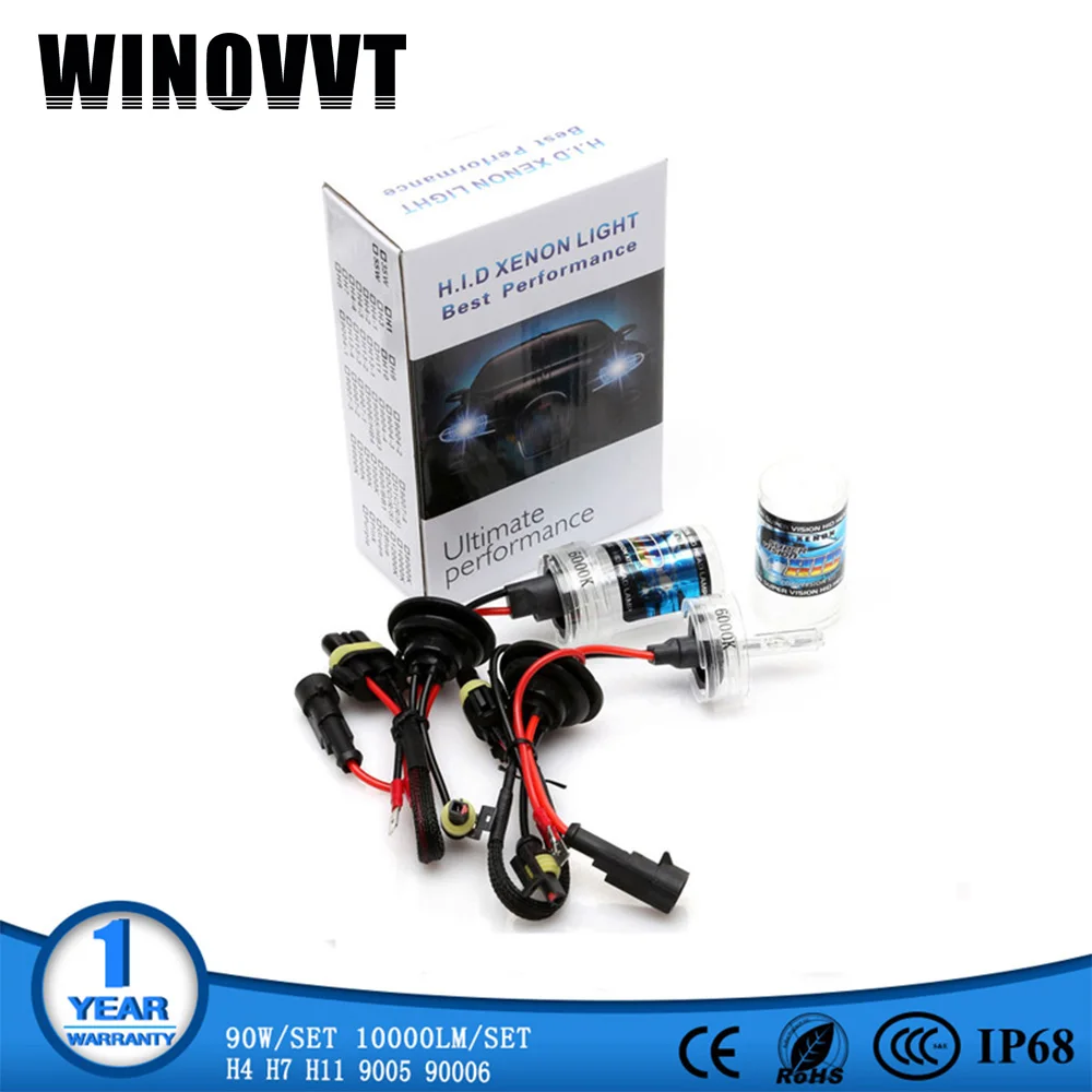 Светодиодный проектор ксеноновые линзы H4 лампы HID Замена H1 H3 H7 H8 9005 HB4 9006 881 H27 лампа