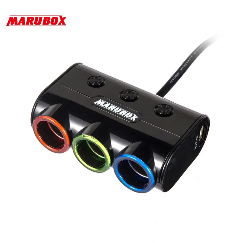 Marubox M12 Разветвитель пригуривателя в автомобиль с USB и Цифровой