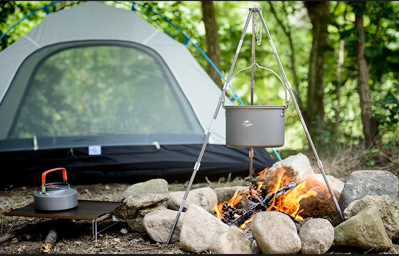 Naturehike Открытый Кемпинг большой 4L горшок Один Кемпинг подвесные горшки Пикник Плита Alumium кастрюля для 4-6 человек