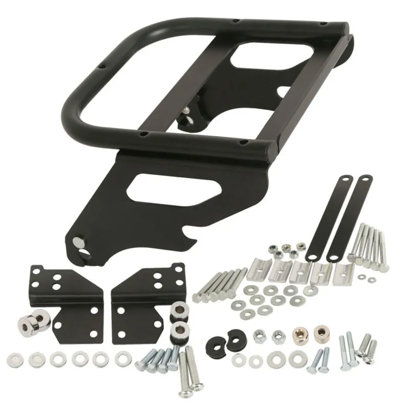 

Motorcycle Detachable Solo Tour Pack Rack w/ Docking Hardware Kit For Harley Road King Glide