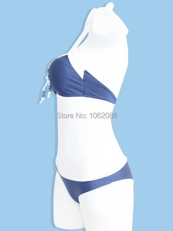 M4061 Blue Halter Bikinis for Women Cheap Brazilian Bikini |