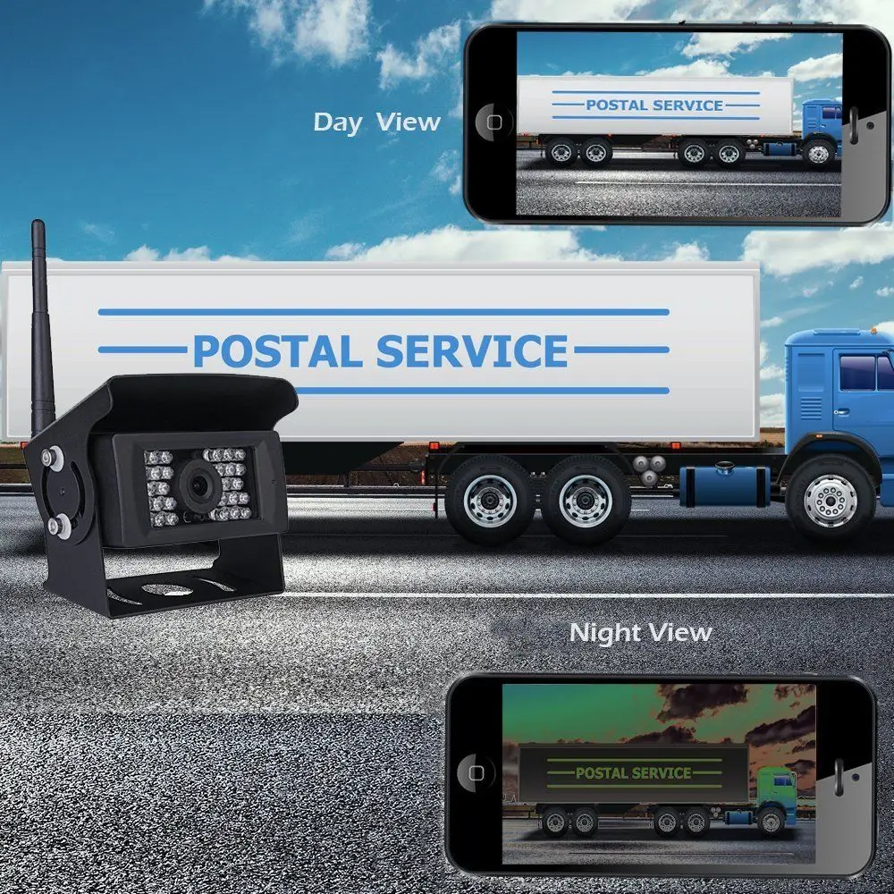 AMPrime WIFI камера заднего вида видеорегистратор для грузовиков кемперов прицепов