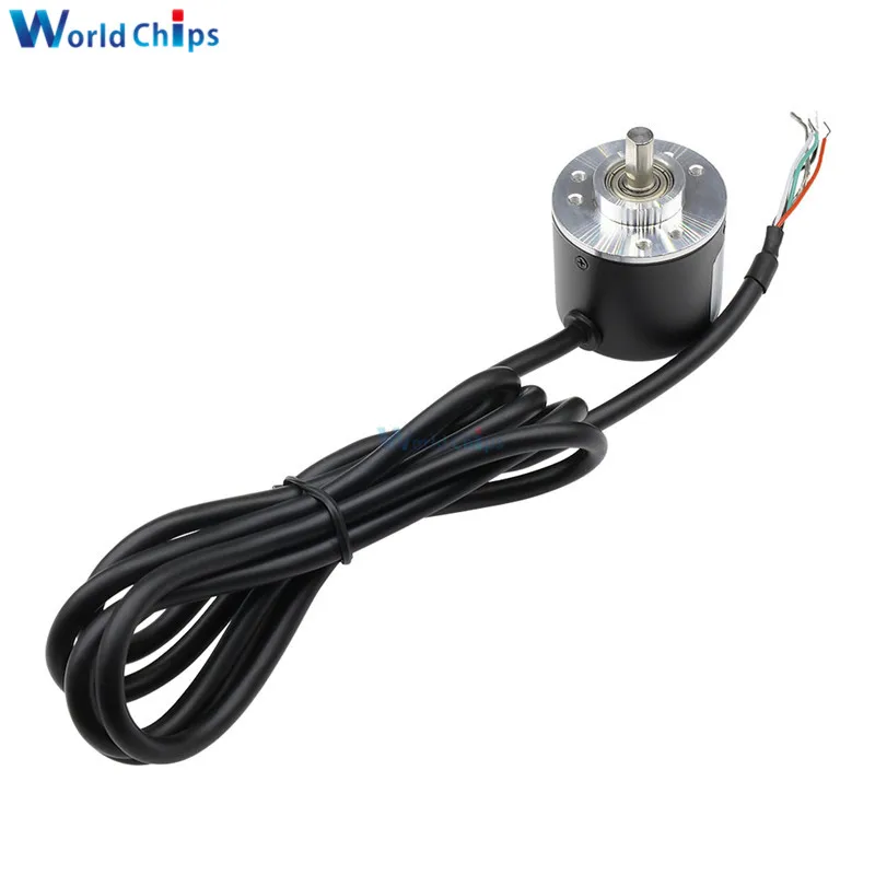 dc 5 24v 360600 p r photoelectric incremental rotary encoder ab two phases 6mm shaft for game steering wheel free global shipping