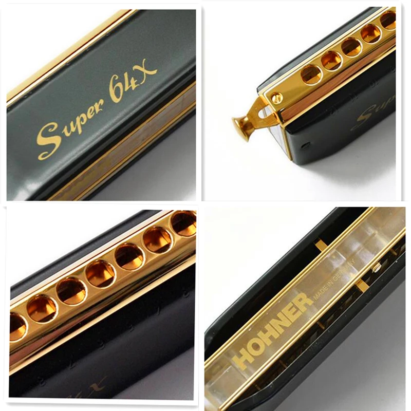 Германия оригинал HOHNER SUPER 64X Хроматическая гармоника акриловая расческа C Ключ