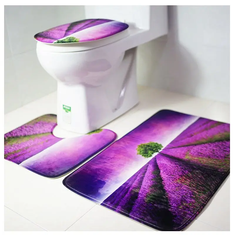 3 шт./компл. впитывающий нескользящий коврик крышка для унитаза ванной набор