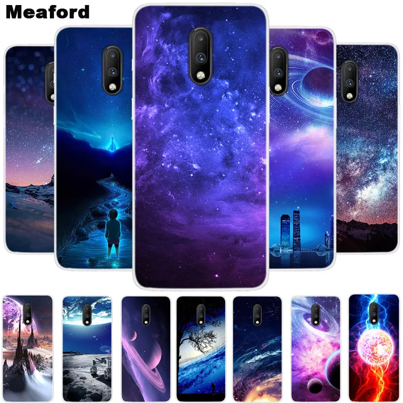 Силиконовый чехол для OnePlus 7T Pro One Plus 7Pro мягкая задняя крышка с художественным
