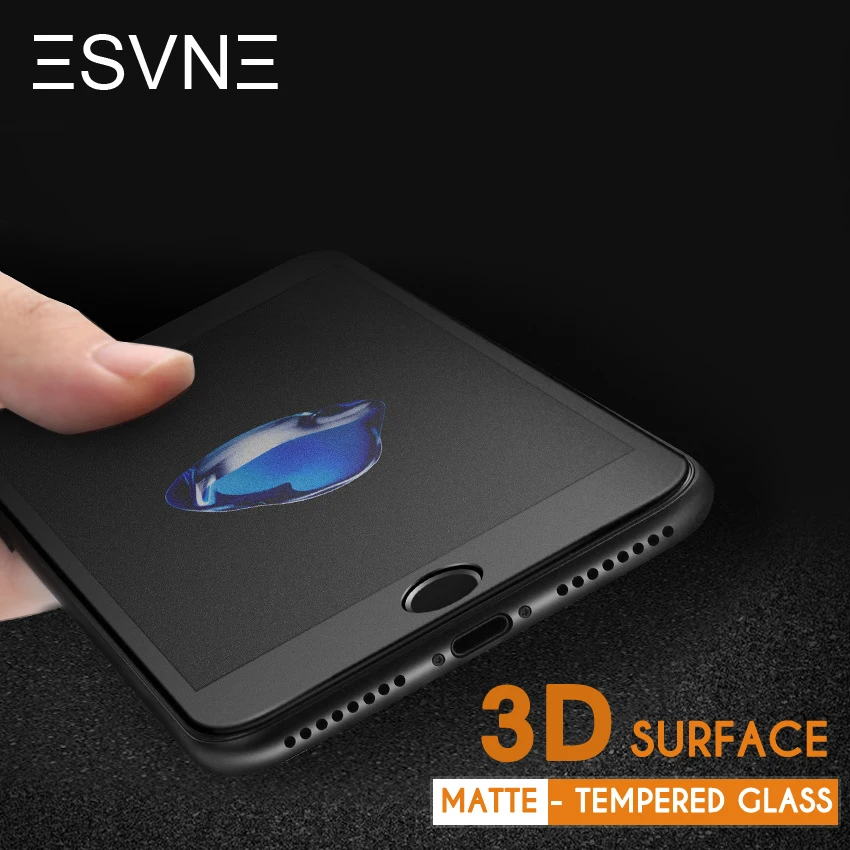ESVNE 3D изогнутые матовые закаленное стекло для защитное стекло на айфон 6 7 Премиум фильм 9H твердость 6S 7 plus анти-отпечатков пальцев iphone 6 Screen Protector